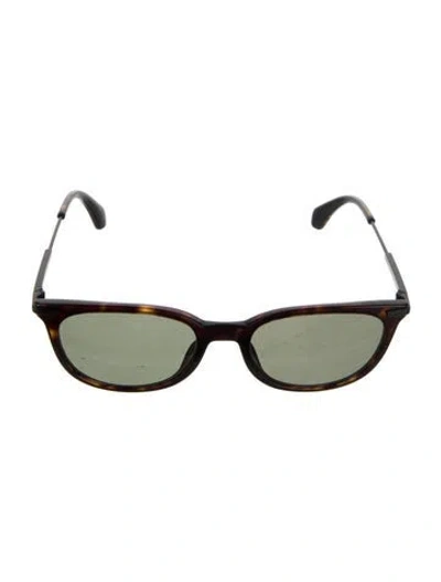 Pre-owned Moncler Wayfarer Tinted Sunglasses In Brown