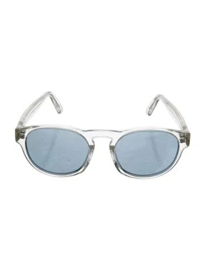 Pre-owned Moncler Wayfarer Tinted Sunglasses In Grey