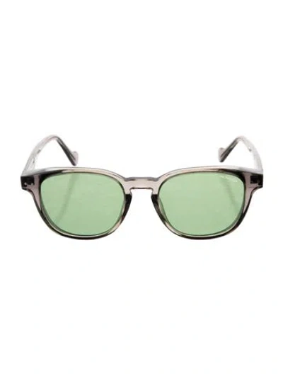 Pre-owned Moncler Wayfarer Tinted Sunglasses In Transparent