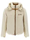 Moncler Wengi Reversible Teddy Down Jacket In Multicolor