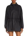 Moncler Wete Parka Jacket With Gathered Waist In Black