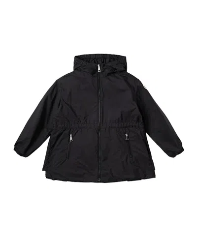 Moncler Kids' Wete Hooded Nylon Parka In Black