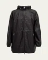 Moncler Wete Parka Jacket With Gathered Waist In Black