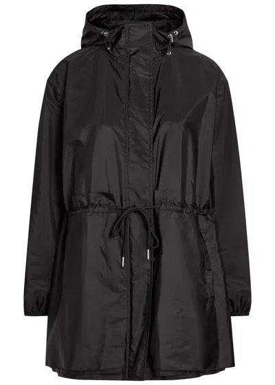 Moncler Weteau Drawstring Hooded Nylon Jacket In Black