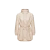 Moncler Weteau Ruched-trim Hooded Mid-length Jacket In Neutral