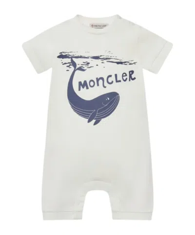 Moncler Whale Pattern Jumpsuit In White