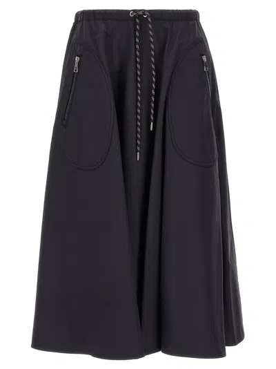 Moncler Wheel Skirt Skirts Blue In Black