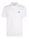 Moncler Logo Patch Polo Shirt In White