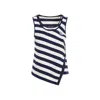 MONCLER WHITE AND BLUE COTTON TANK TOP