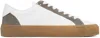 MONCLER WHITE & BROWN MONACO 2 SNEAKERS