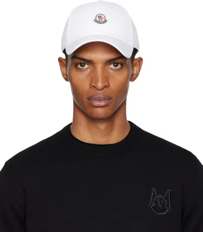 Moncler White Archivio Baseball Cap