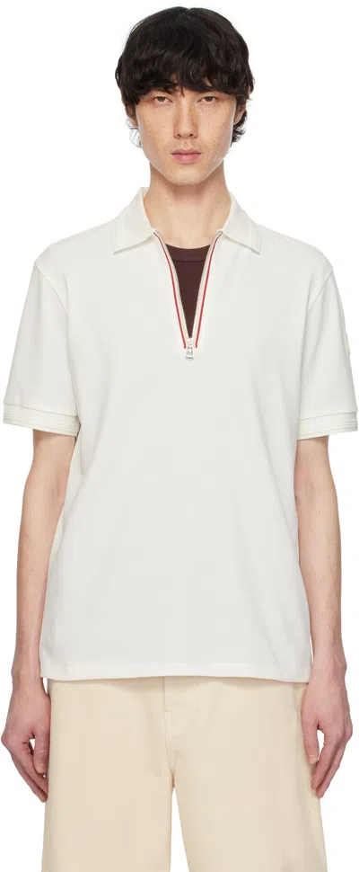 Moncler White Archivio Ss Polo In 034 - Silk White
