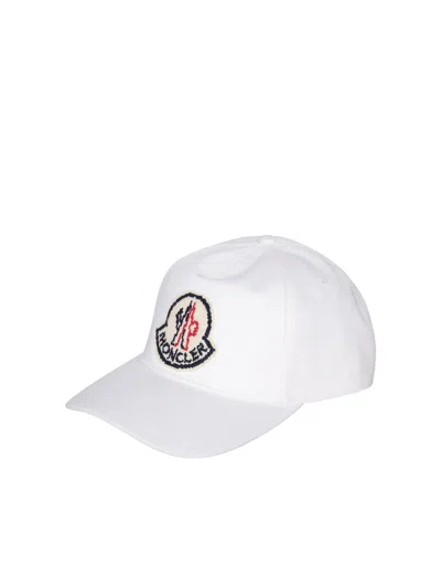 MONCLER WHITE BASEBALL CAP