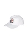 Moncler Mens White Brand-patch Cotton Cap In White