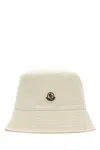 Moncler Women Ivory Polyester Blend Bucket Hat In White