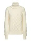 Moncler Turtleneck Knit Sweater In White