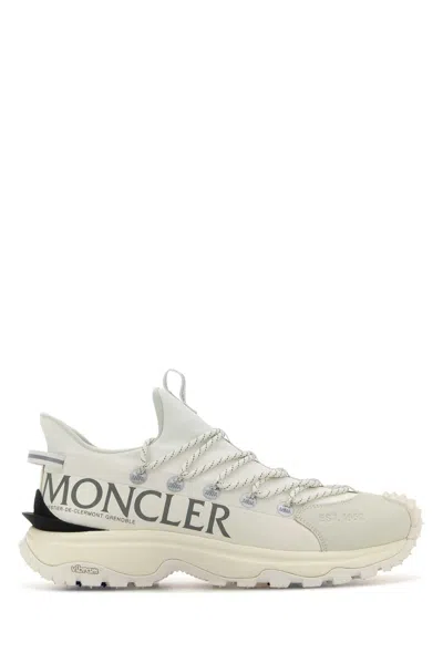 Moncler White Canvas Trailgrip Lite 2 Sneakers In 001