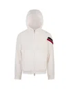 Moncler White Claut Windbreaker Jacket In White