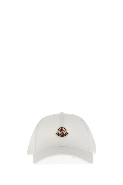Moncler White Cotton Baseball Cap