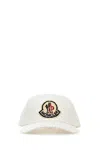 MONCLER WHITE COTTON BASEBALL CAP