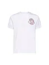 Moncler Overlapped Logo Cotton T-shirt In White