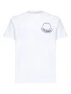 Moncler Printed T-shirt In Cotton In White