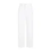 Moncler Logo Patch Straight Leg Trousers In White
