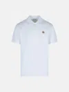 Moncler White Cotton Polo Shirt In White 'piquet' Cotton