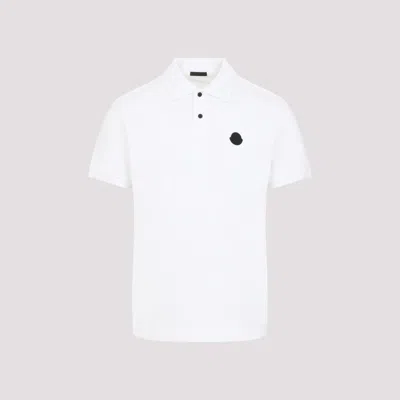 MONCLER WHITE COTTON SHORT SLEEVES POLO