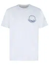 Moncler Men Logo Cotton T-shirt White In White