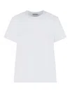 Moncler White Cotton T-shirt In Blue