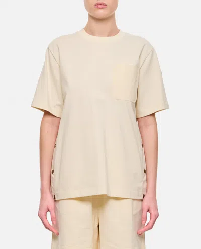MONCLER WHITE CREW NECK T-SHIRT