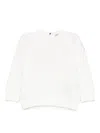 Moncler White Crewneck Sweatshirt  In White