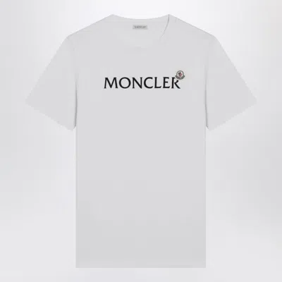 Moncler White Crewneck T-shirt With Logo Print