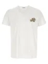 Moncler Double Logo Patch Cotton T-shirt Clothing In White