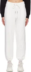 Moncler Cotton Fleece Track Pants With Elastic Cuffs In White