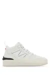 Moncler White Fabric And Nubuk Pivot Sneakers In White