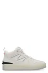 Moncler White Fabric And Nubuk Pivot Sneakers In Neutral