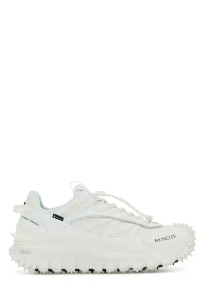MONCLER WHITE FABRIC TRAILGRIP GTX SNEAKERS