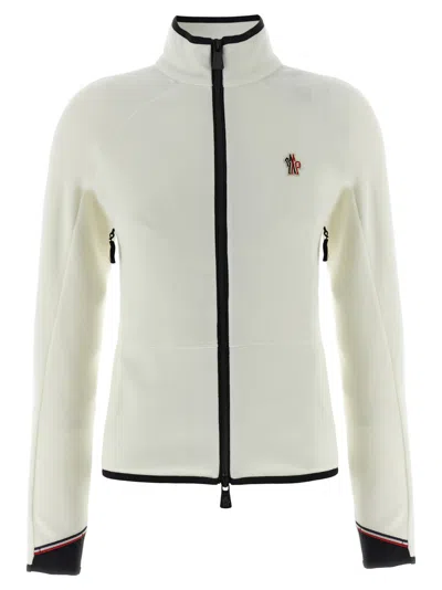 MONCLER WHITE FLEECE SWEATSHIRT