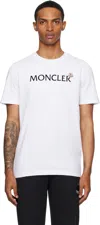 Moncler Enfant Logo Printed Crewneck T-shirt In White