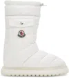 Moncler Gaia Quilted Nylon Pocket Snow Boots In 001 White