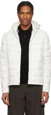 Moncler White Gliere Hooded Short Down Jacket In 032 - Bright White