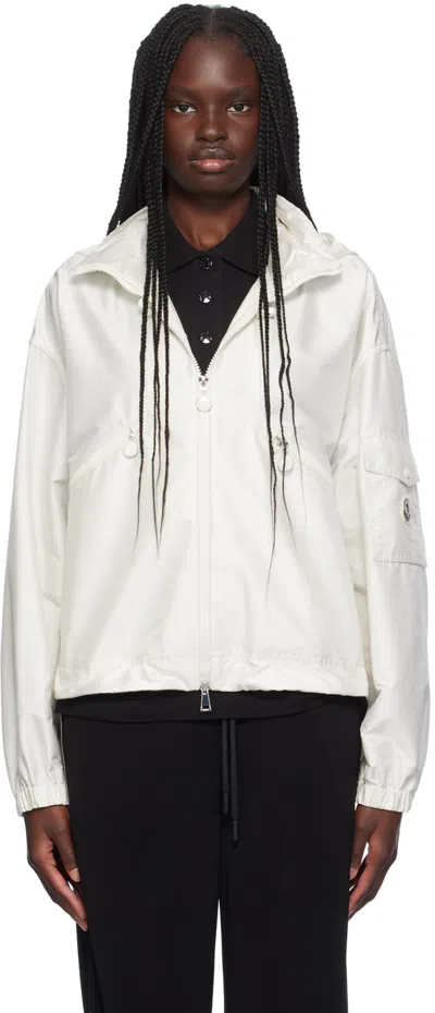 Moncler White Hemar Jacket In 34 Silk White