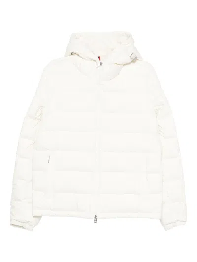 Moncler Hooded Quilted Jacket In White