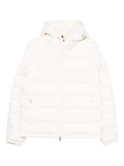 Moncler Hooded Quilted Jacket In White