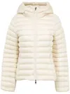 Moncler Ivory Ige Short Hooded Down Jacket In White
