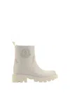 MONCLER WHITE KICKTREAM RAIN ANKLE BOOTS