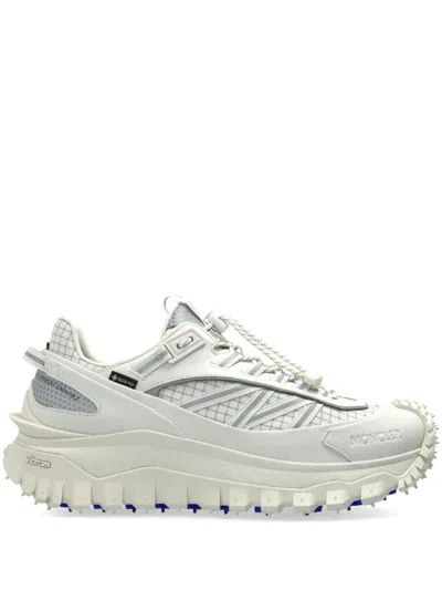 Moncler White Lace Up Sneakers
