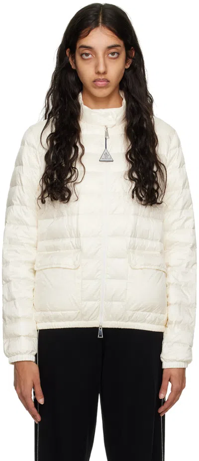 Moncler White Lans Down Jacket In 034 White